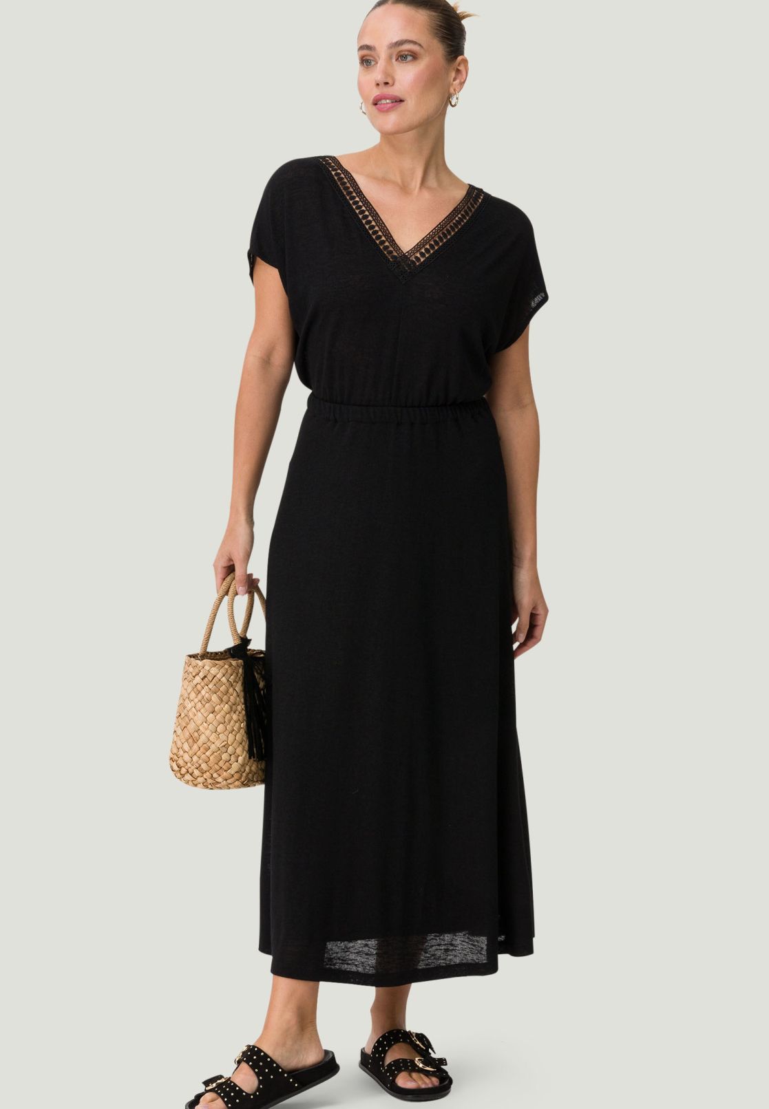 Maxikleid mit Rückenausschnitt