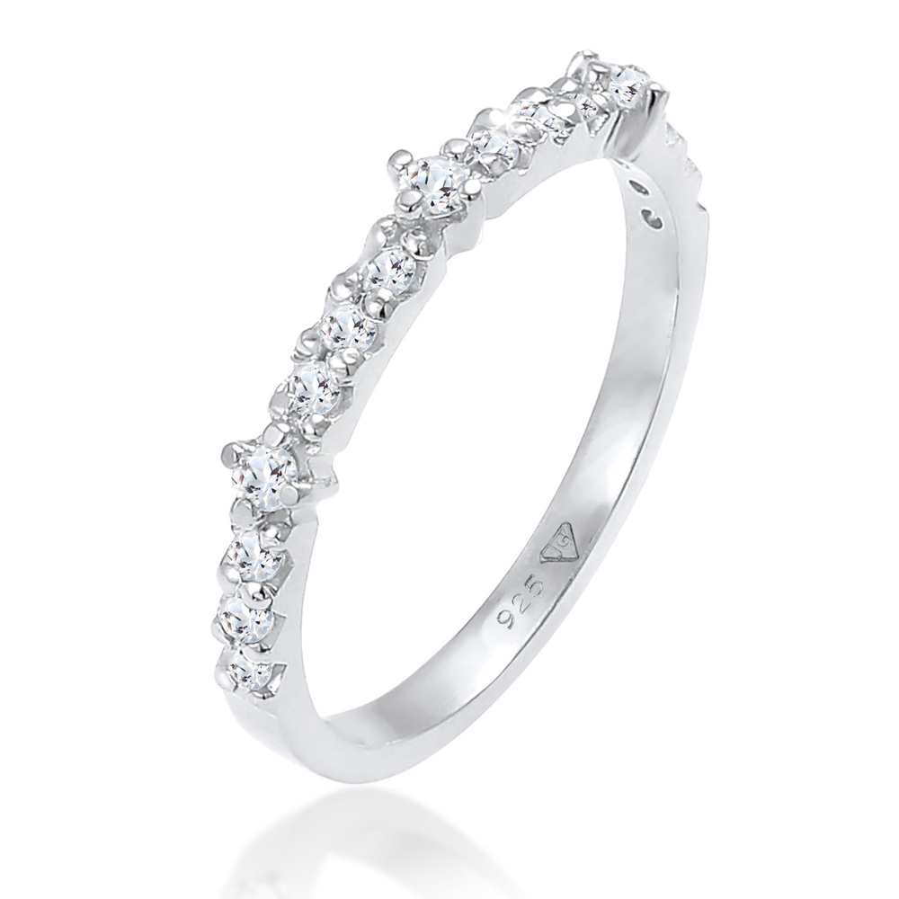 Elli PREMIUM Elli PREMIUM Bague Mémoire des dames Symbole d'amour éternel avec pierres topazes Bague