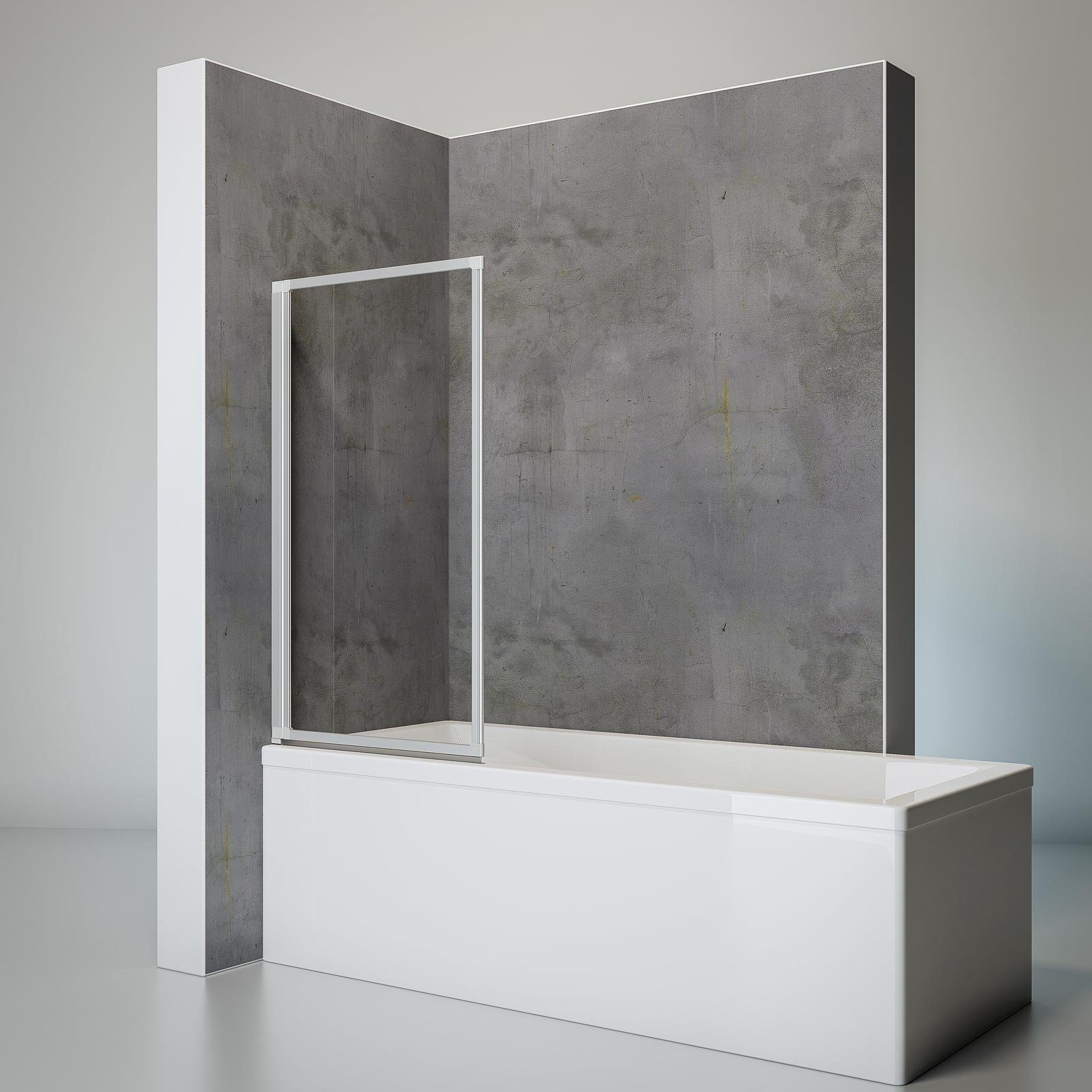 Schulte Badewannenaufsatz Smart BxH: 70 x 121 cm, 3 mm Sicherheitsglas, (1 tlg), inkl. Klebe-Montage-Set, ohne Bohren in die Fliese, pendelbar