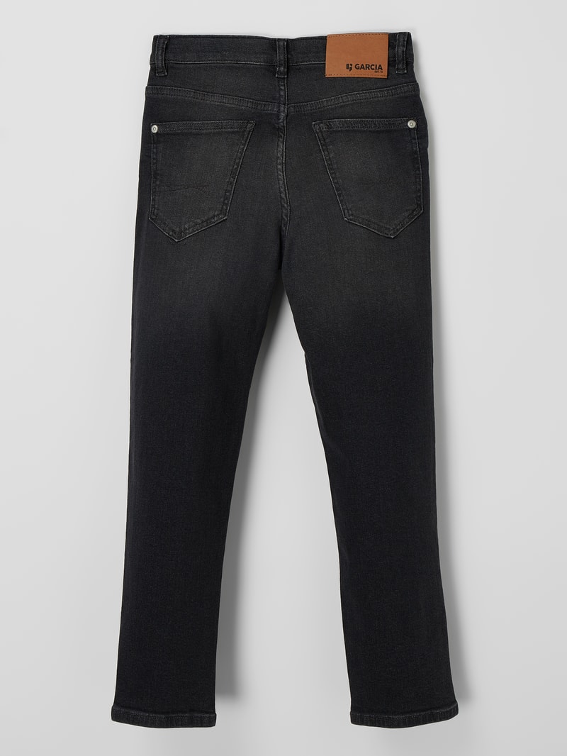 Dad Fit Jeans mit Stretch-Anteil Modell 'Dalino' in schwarz