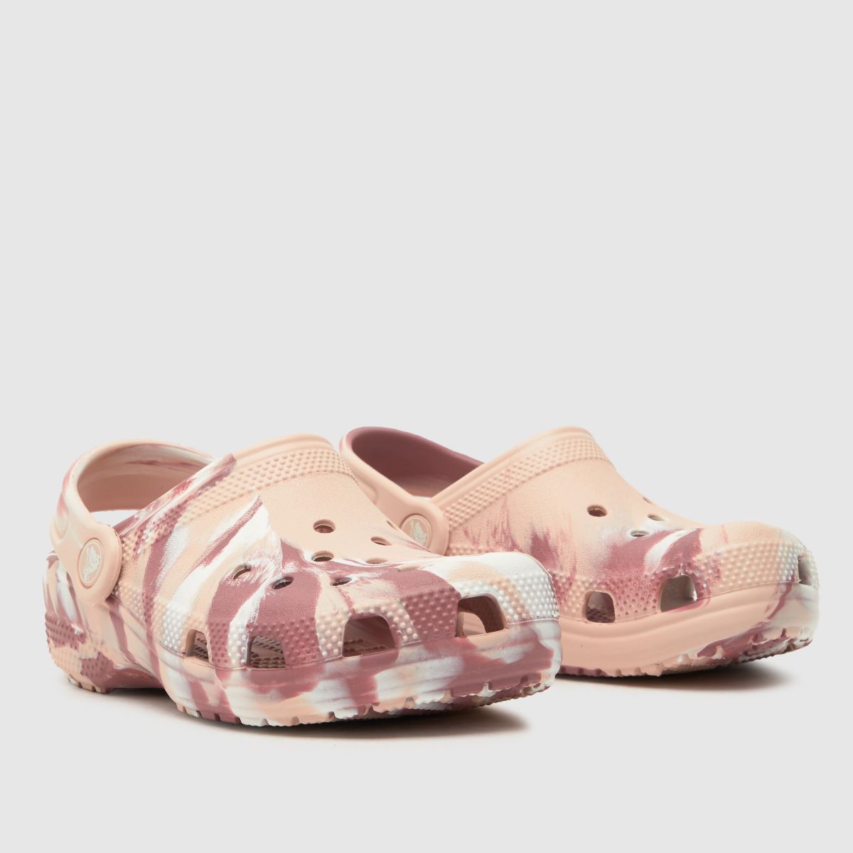 Crocs rózsaszín multi classic márványos klumpa lány junior szandál