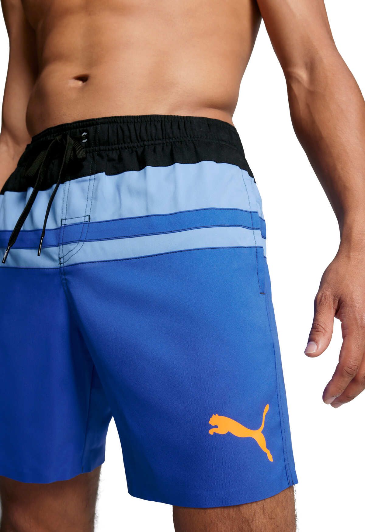 PUMA Benjamin Blue Heritage mittellange Herren-Schwimmhose