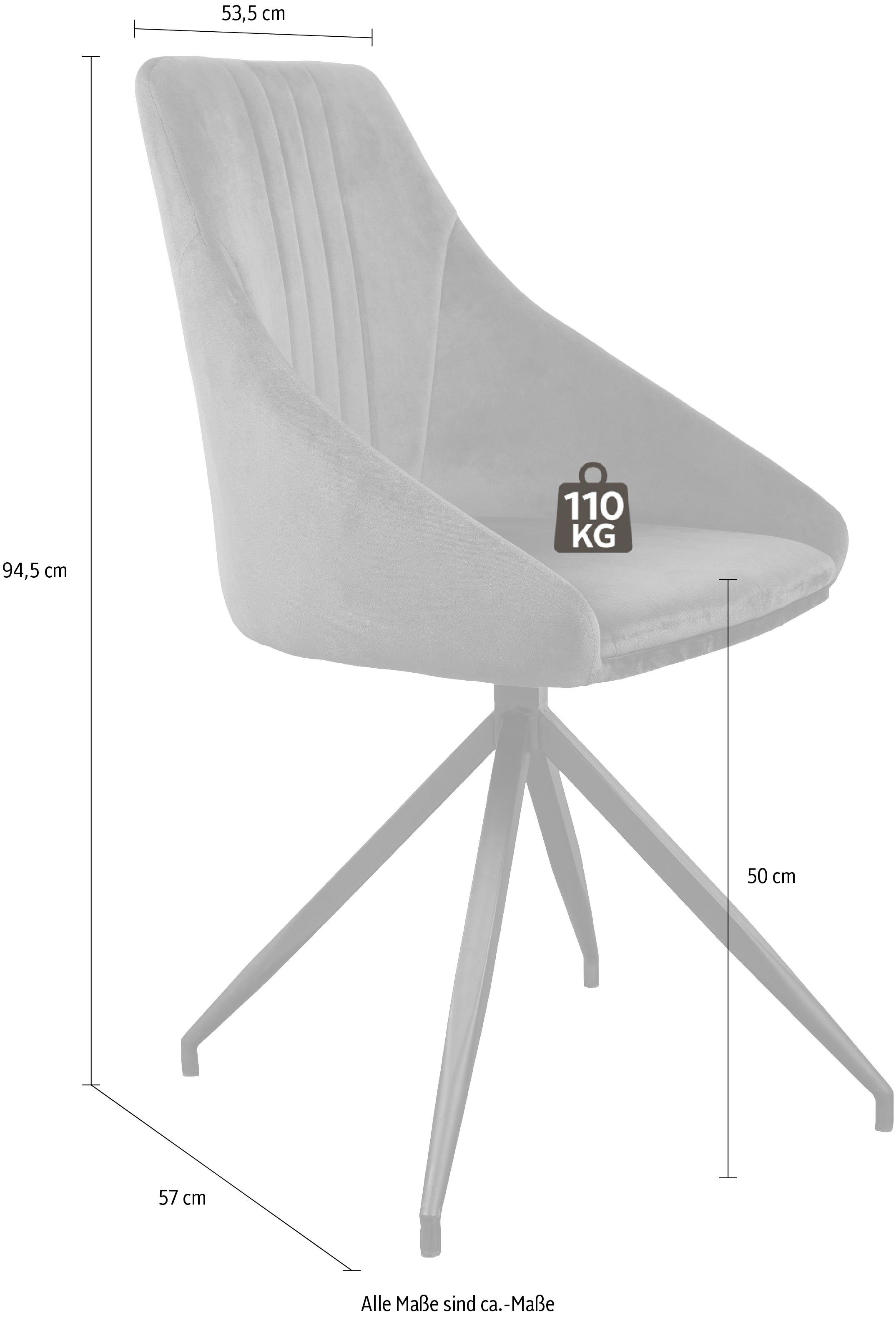 Kayoom Polsterstuhl Stuhl Martha 110 (Set), mit Drehfunktion