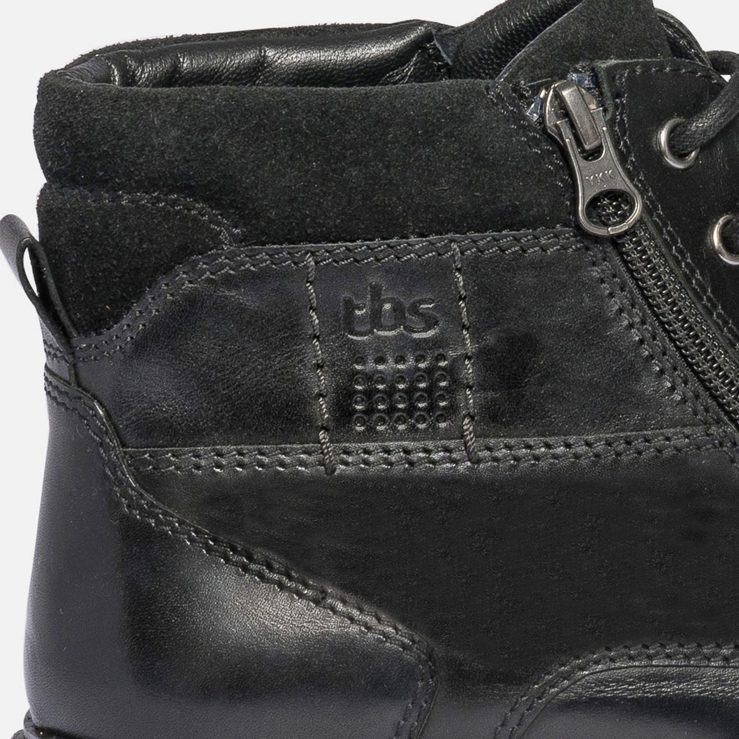 Boots à lacet TBS noir en cuir