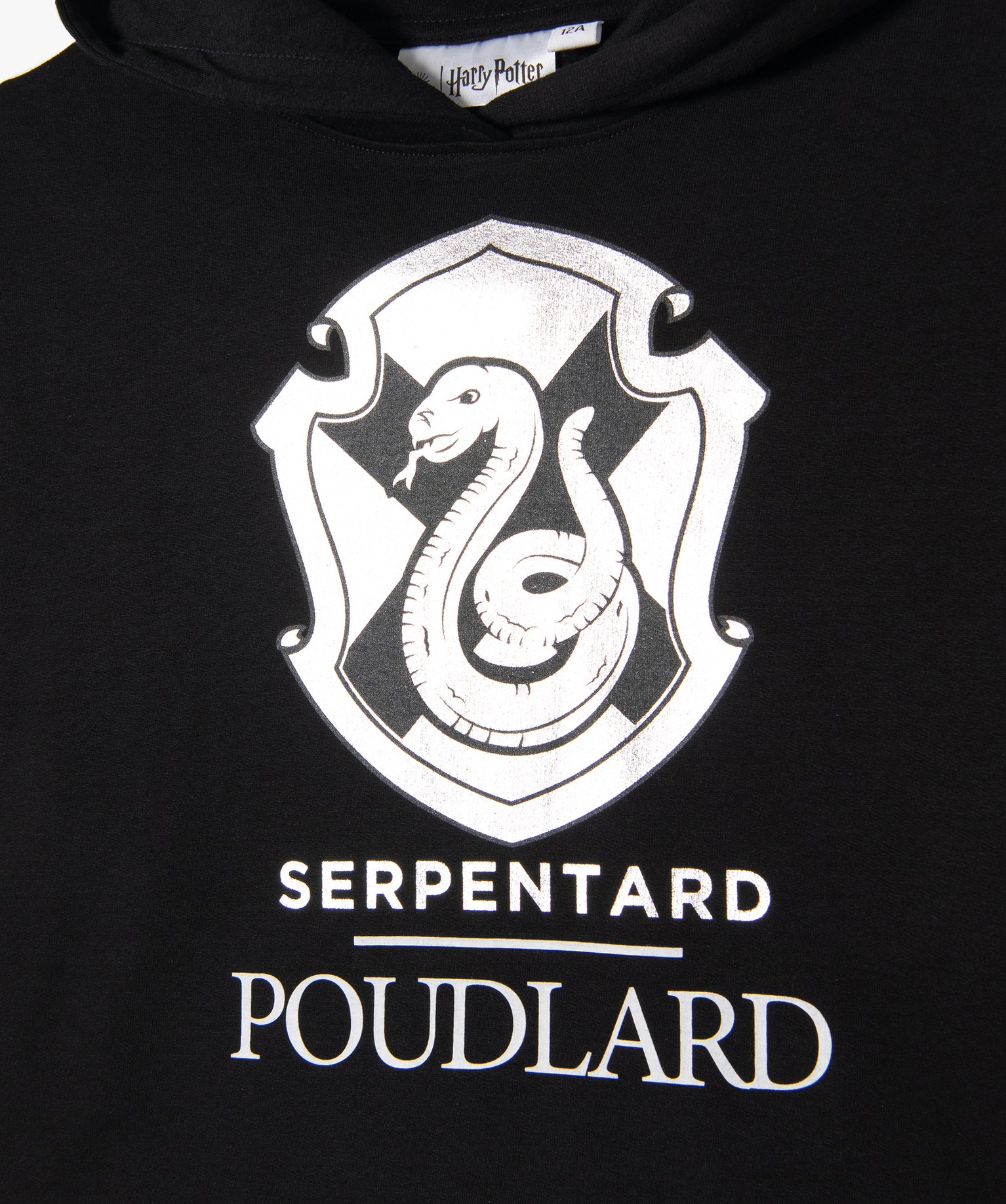 Sweat fille à capuche coupe courte avec motif Serpentard - ... vert | GEMO