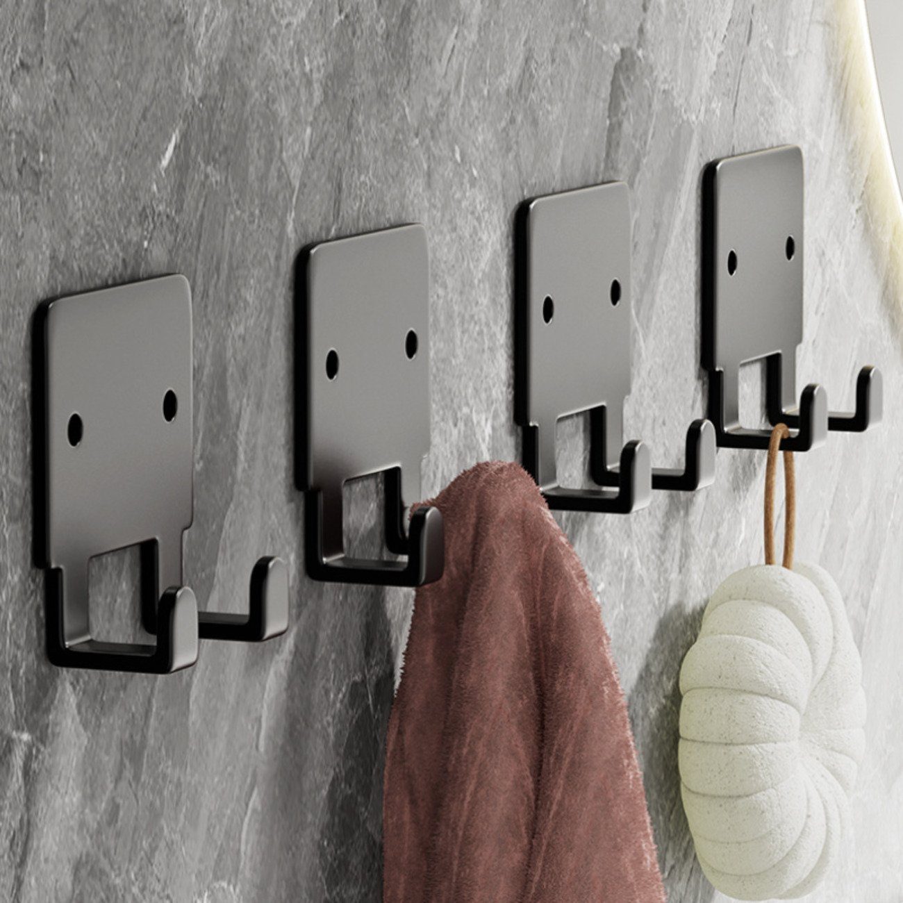Union Reisen Wandhaken 4-teilige No-Punch-Wandhaken, (4-St)