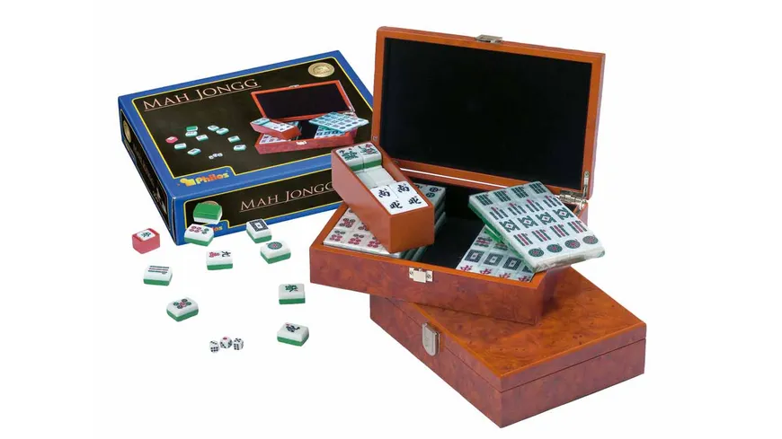 Philos-Spiele Mah Jongg, Designbox, mit arab. Zeichen 3166
