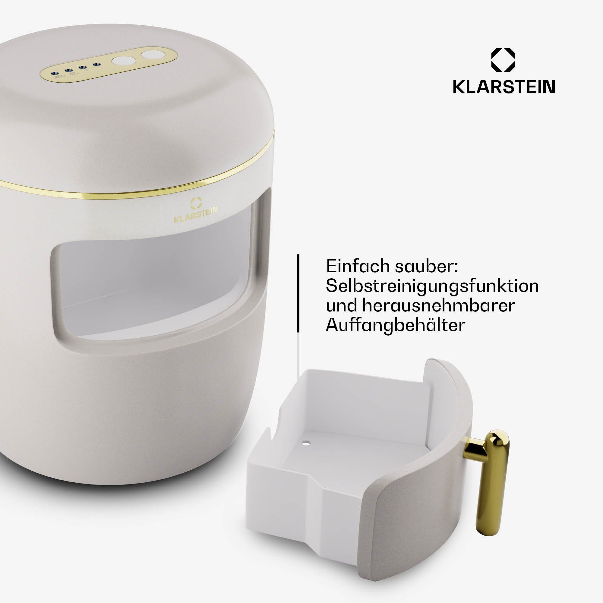 Klarstein Eiswürfelmaschine Passau, Elektrischer Eiswürfelbereiter 15kg/24h Wassertank 2,3 L