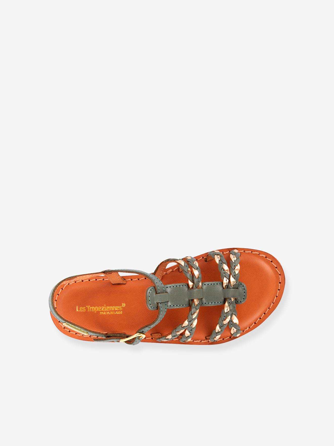 Sandales cuir fille Baia LES TROPEZIENNES® PAR M. BELARBI blanc/multi