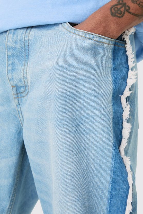 Tall ausgefranste Jeans mit geradem Bein