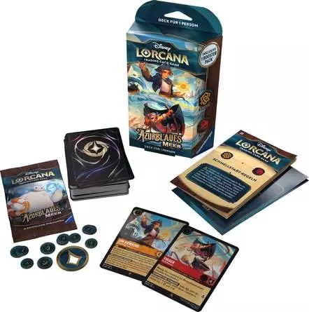 Disney Lorcana: Azurblaues Meer - Bernstein und Rubin Einzelspieler Deck (Deutsch)