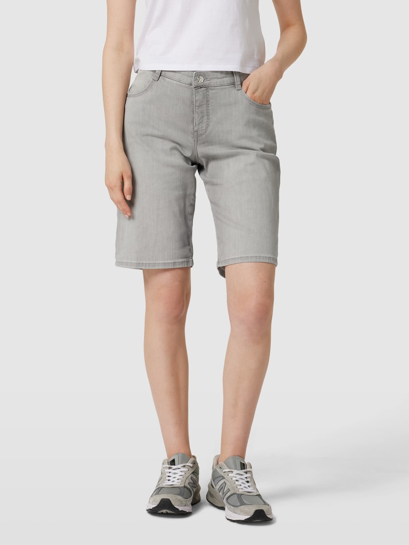 Bermuda mit fixierten Beinumschlägen Modell 'Shorty Summer' in hellgrau