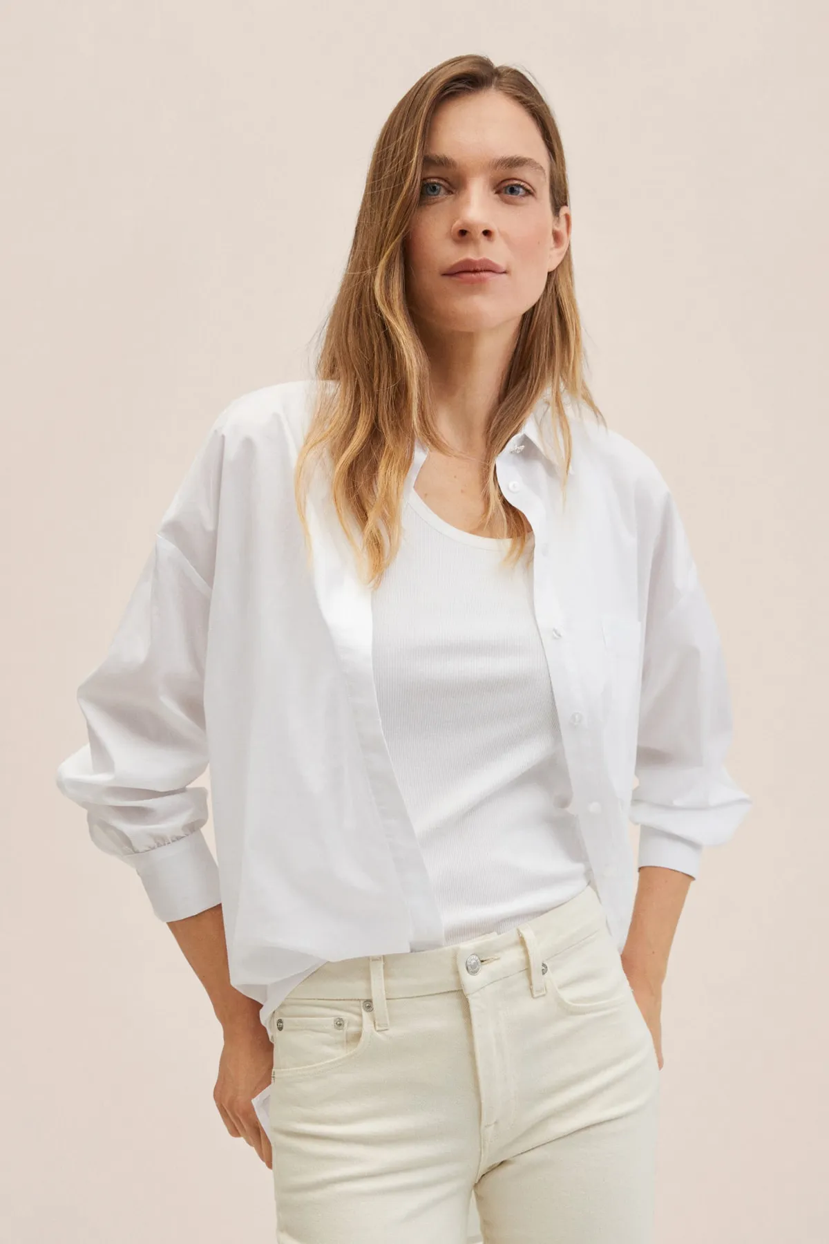 MANGO  27013267 Damen/Mädchen Ecru