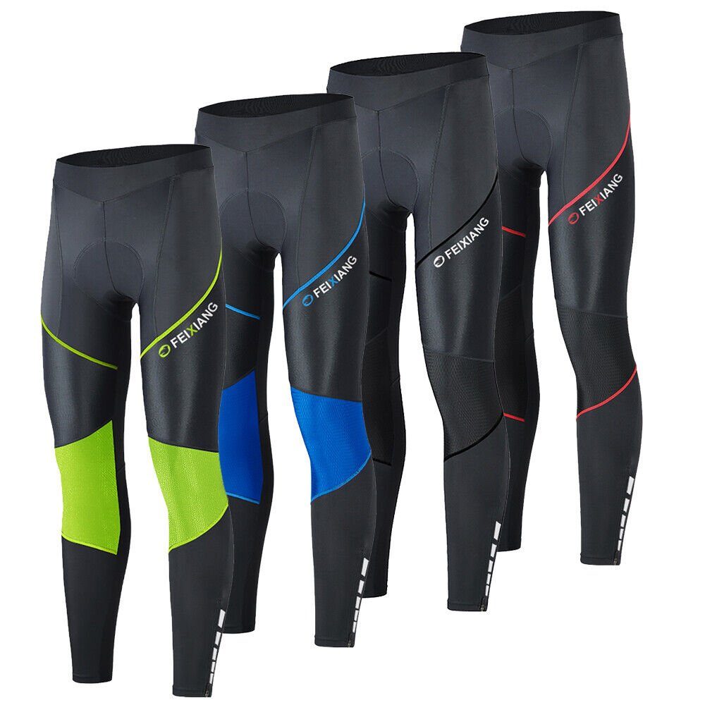 MEETYOO Fahrradhose Herren Lange Fahrradhose (Radlerhose Kompression, Radfahren Radhose) 3D Gel Laufhose Sport MTB Hose