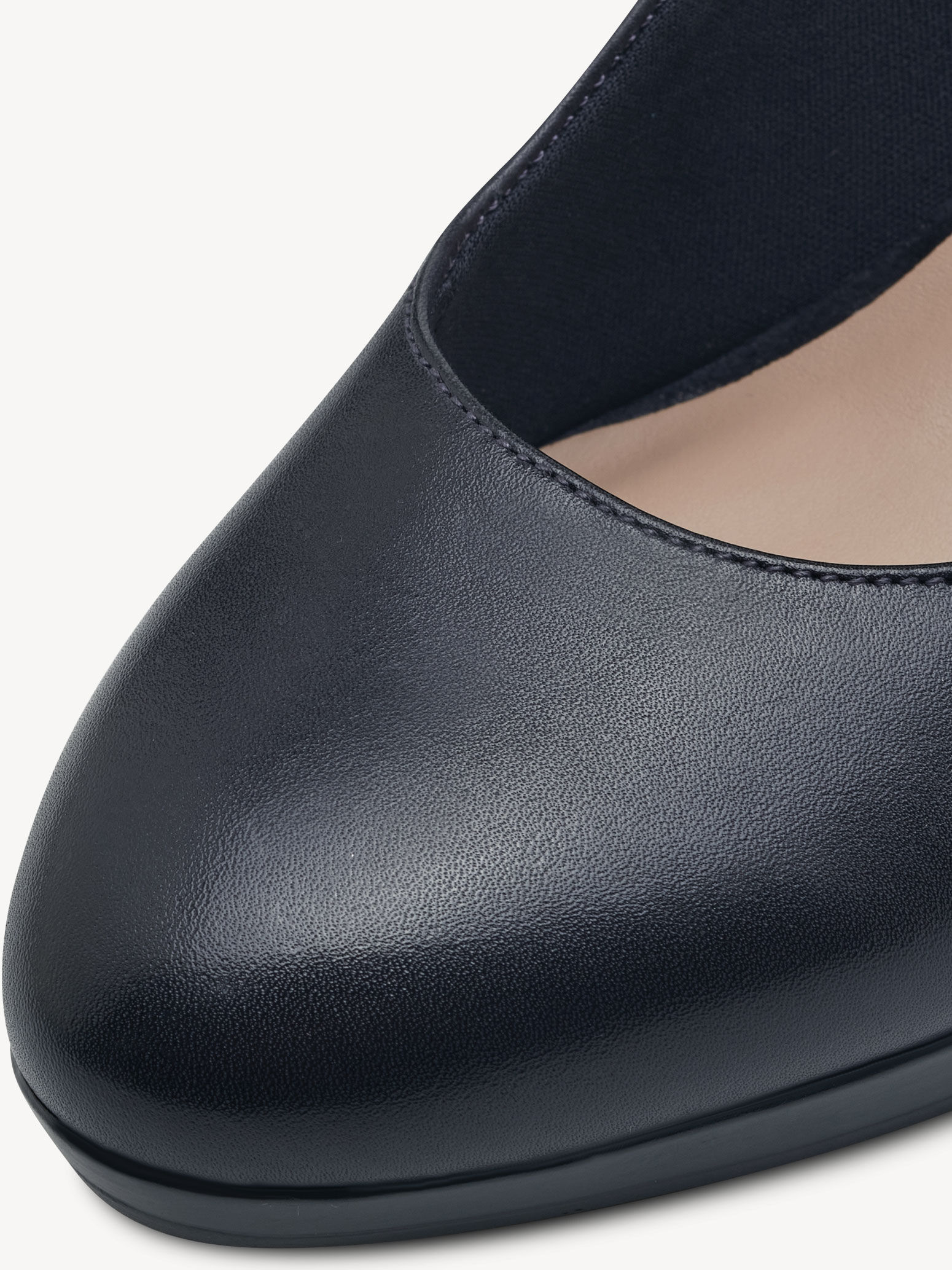 Escarpin en cuir - bleu