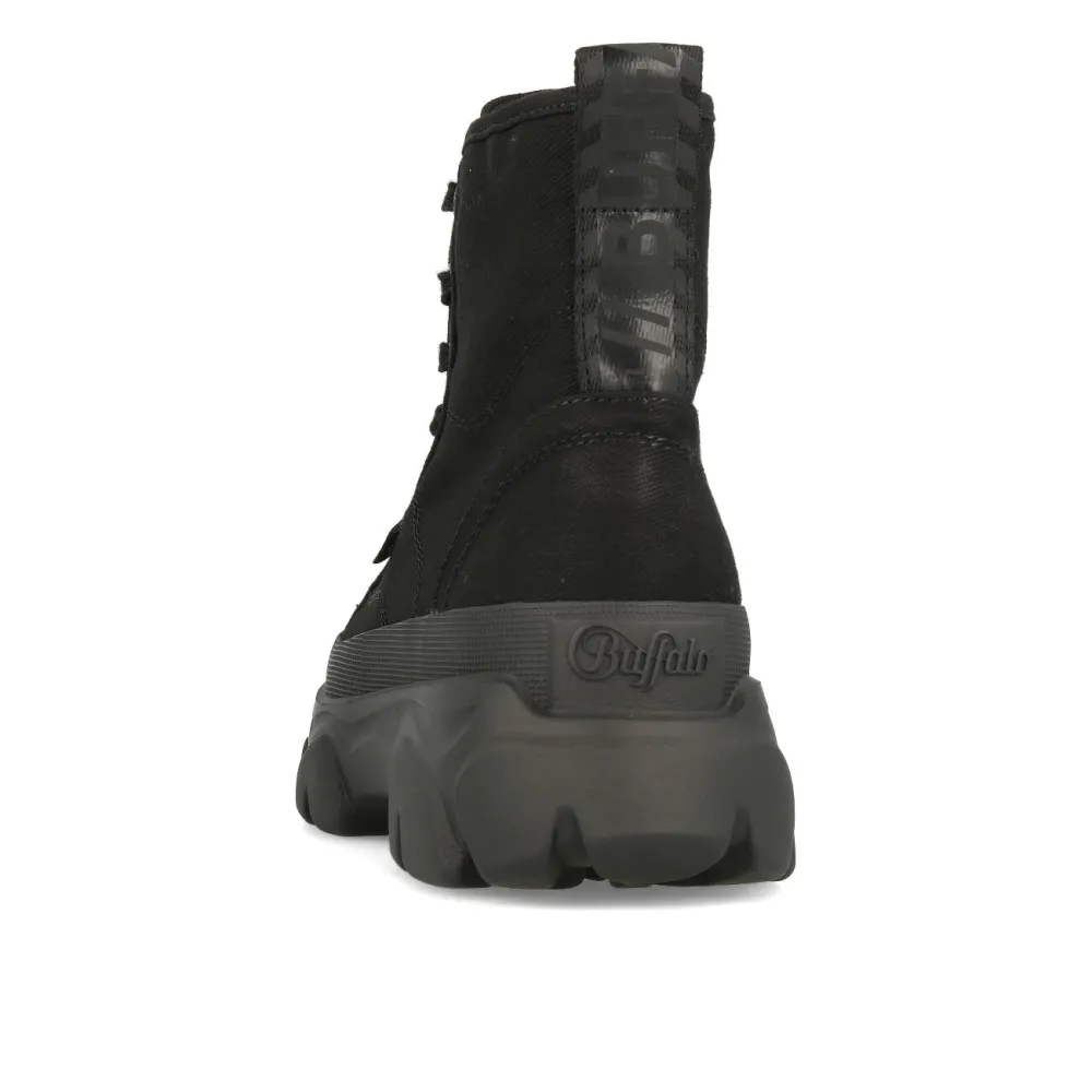 Buffalo Cade Lace Up Hi Organic Cotton 16224551 / schwarz