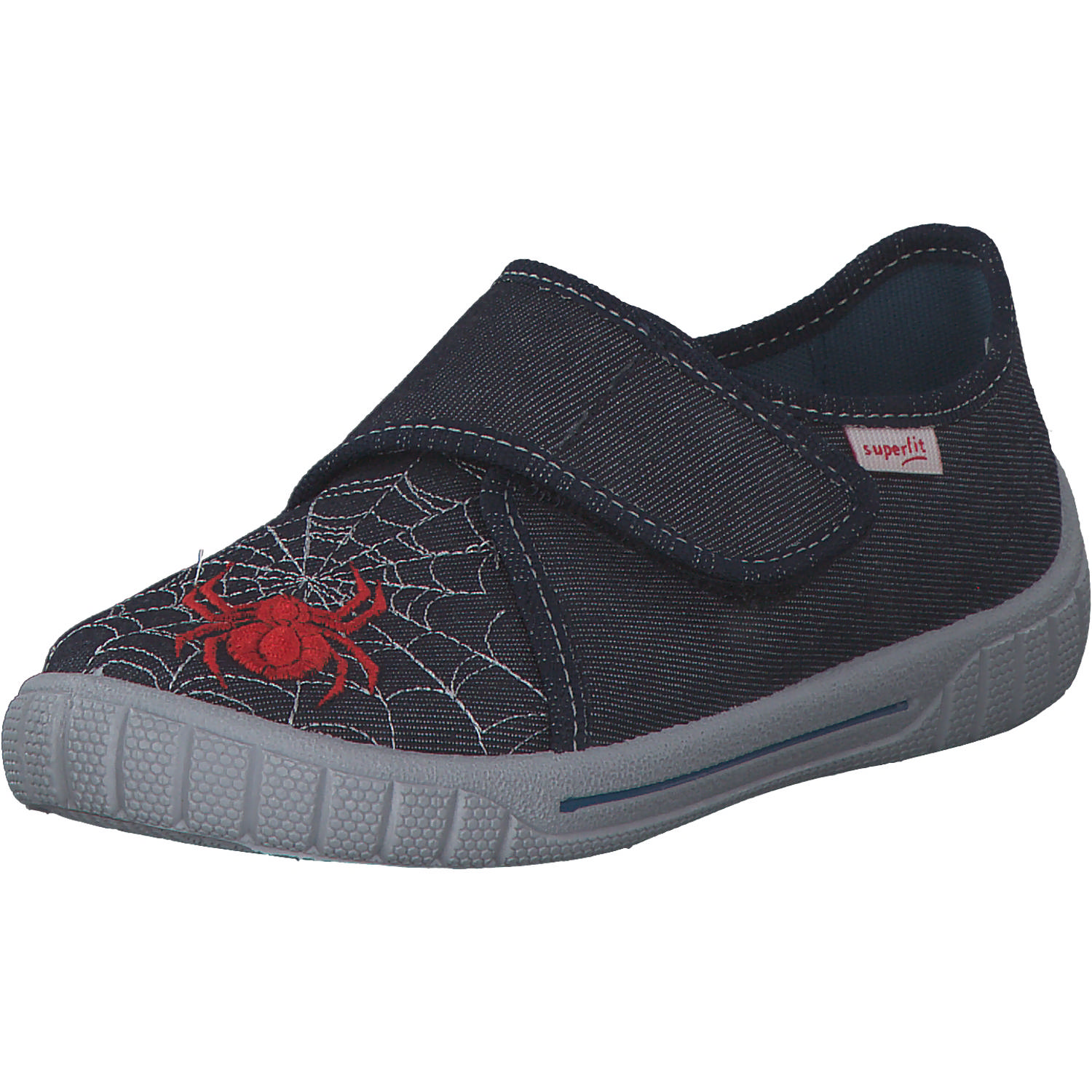 Superfit BILL 00271, Hausschuhe, Kinder, Blau (Spinne)