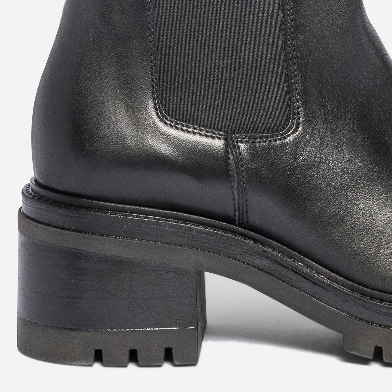 Chelsea boots TEXTO noir éco-conçu en cuir