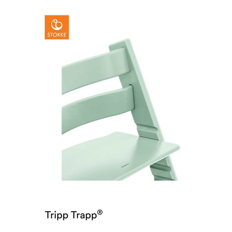 Chaise haute Tripp Trapp bleu menthe Stokke