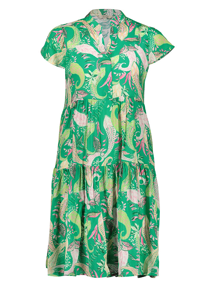 Herrlicher Kleid in Grün/ Rosa günstig kaufen