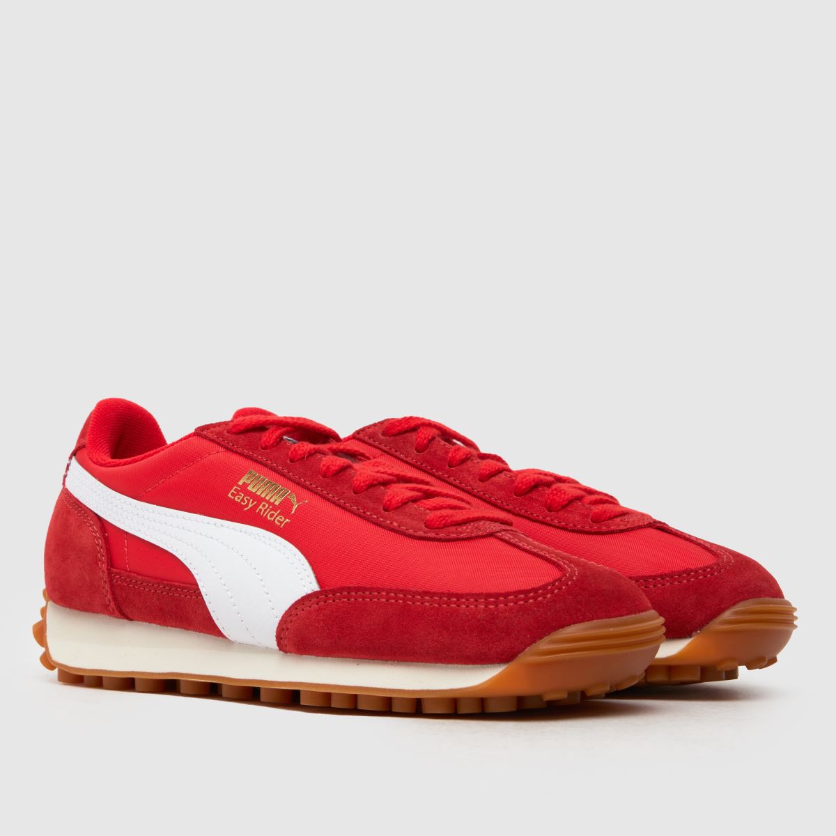 PUMA röda easy rider vintage pojkar ungdomsskor