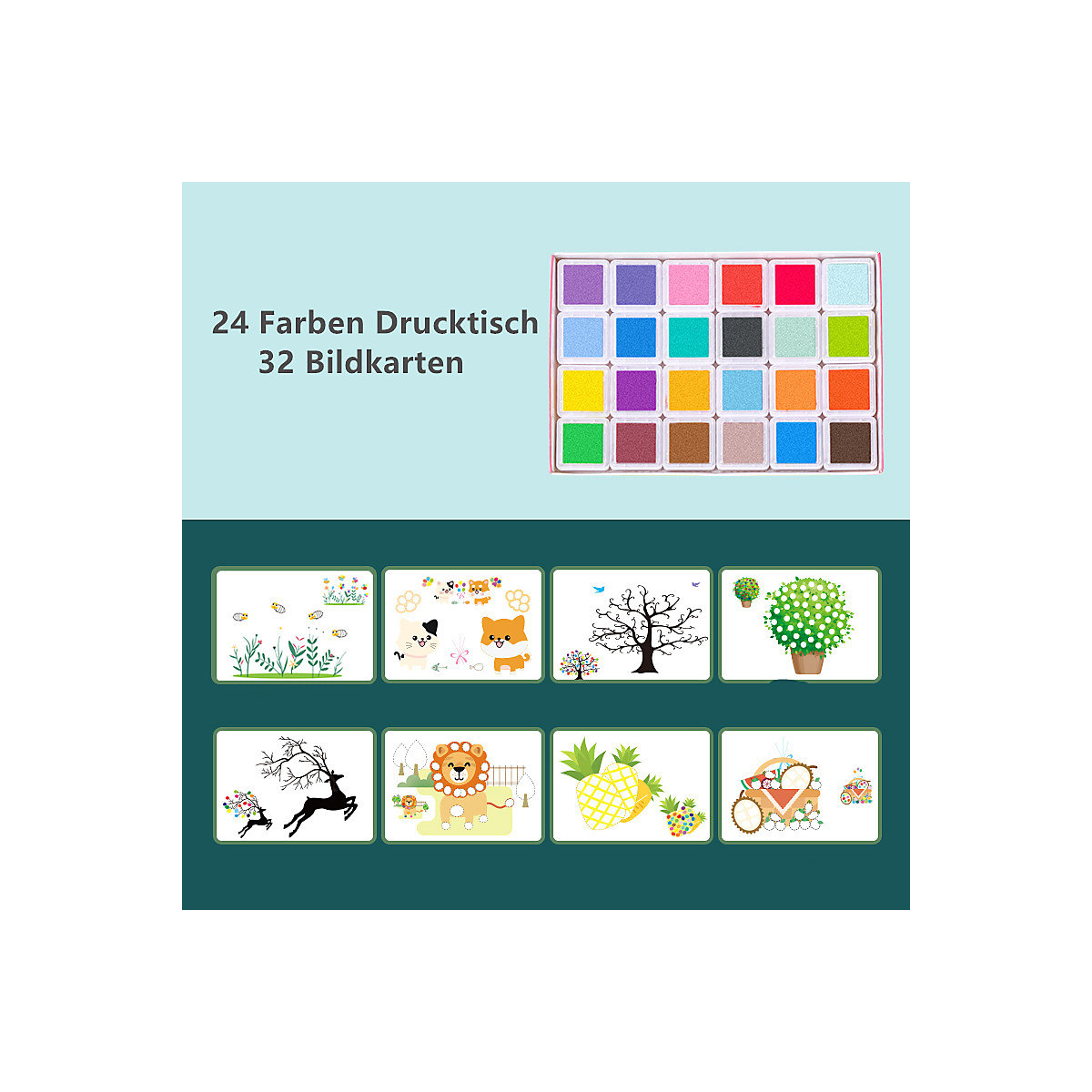 Malspielzeug für Kinder mit Stempelkissen Fingerabdruck-Stippling-Spielzeug für Kinder