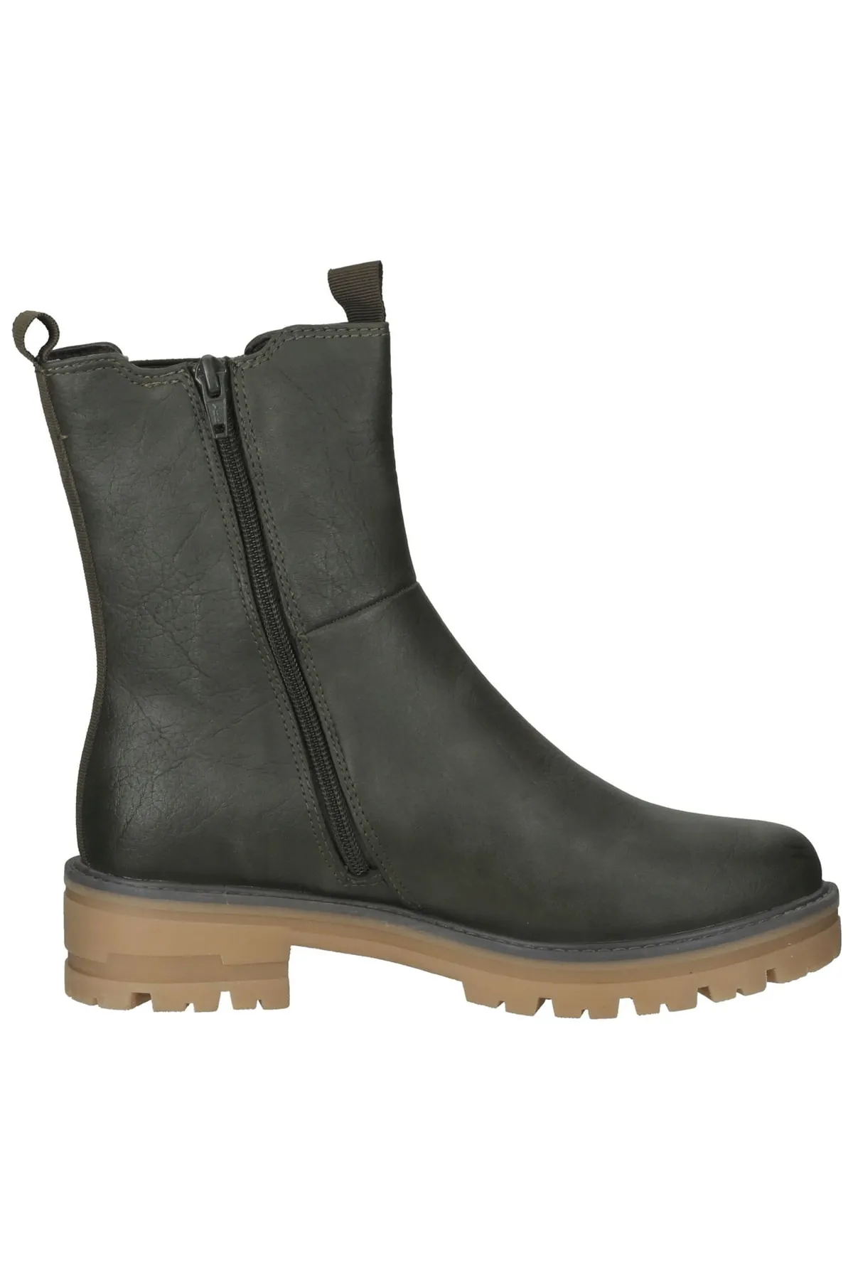 Jana  Stiefelette - Khaki - Blockabsatz