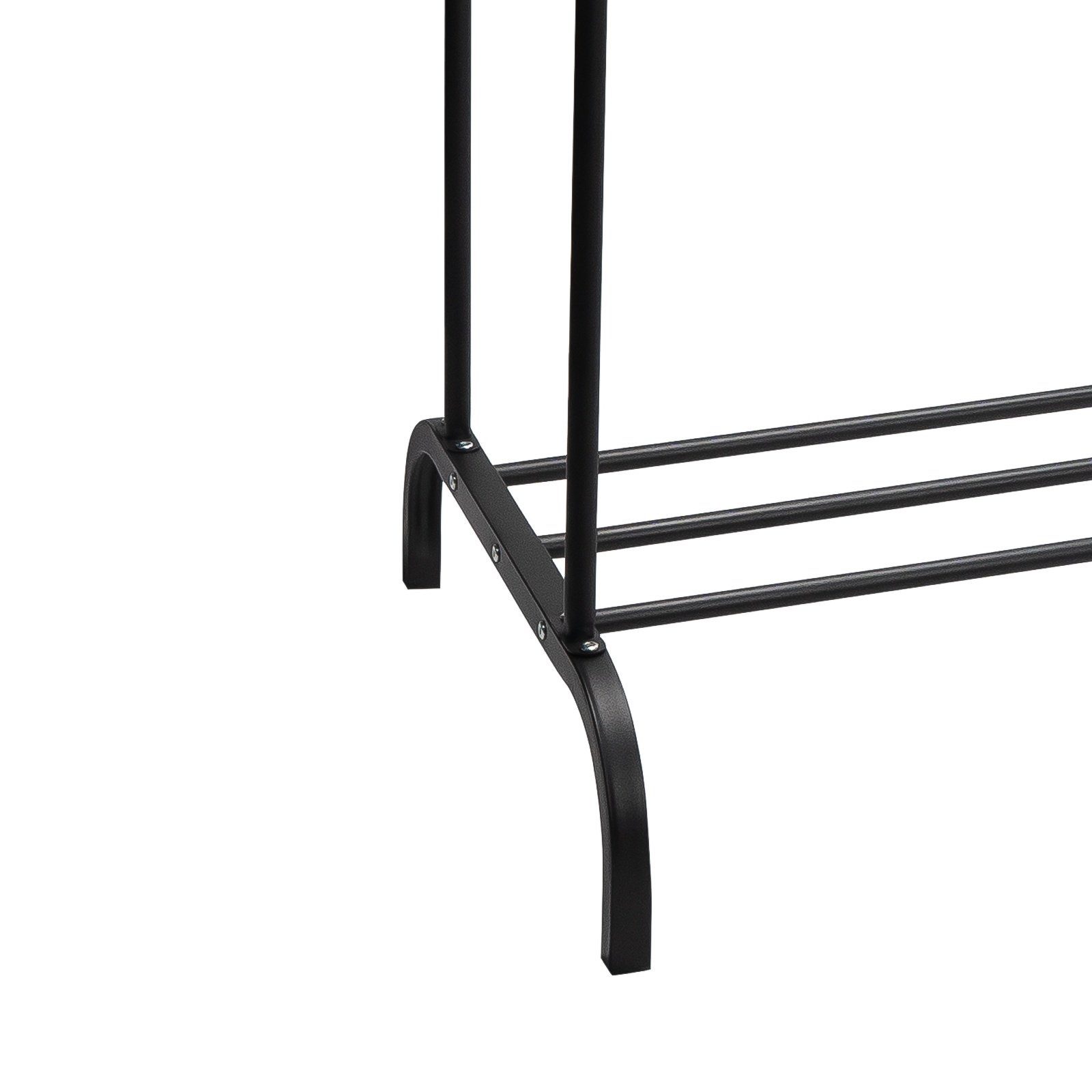 Grafner Wäscheständer Kleiderständer Kleiderstange aus Metall schwarz Garderobe KS11096, Maße (LxTxH): 110x54x145 cm