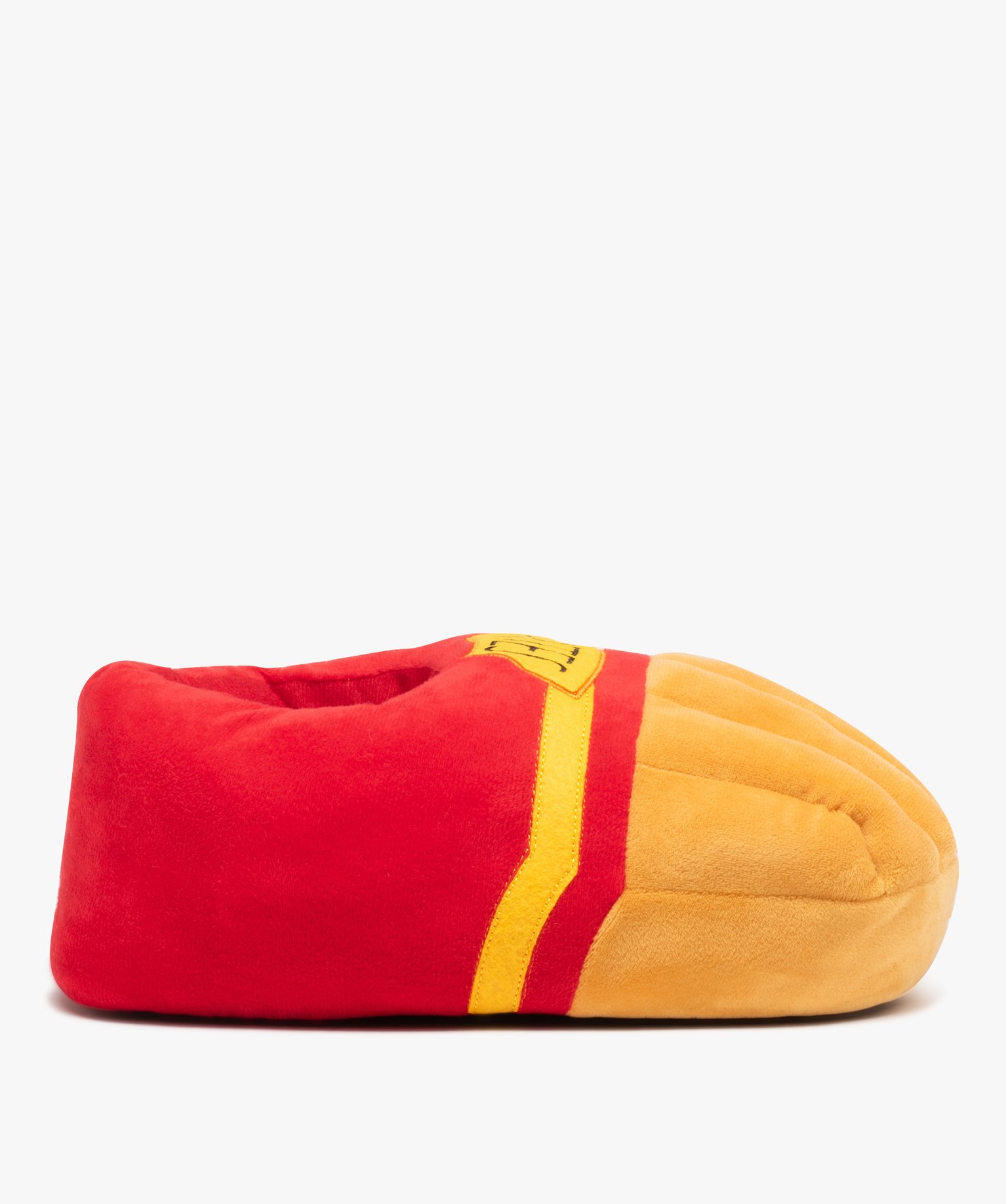 Chausson homme en volume forme de frites rouge | GEMO