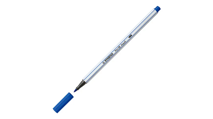 STABILO® Premium-Filzstift mit Pinselspitze für variable Strichstärken - STABILO Pen 68 brush - Einzelstift - ultramarinblau ultramarinblau