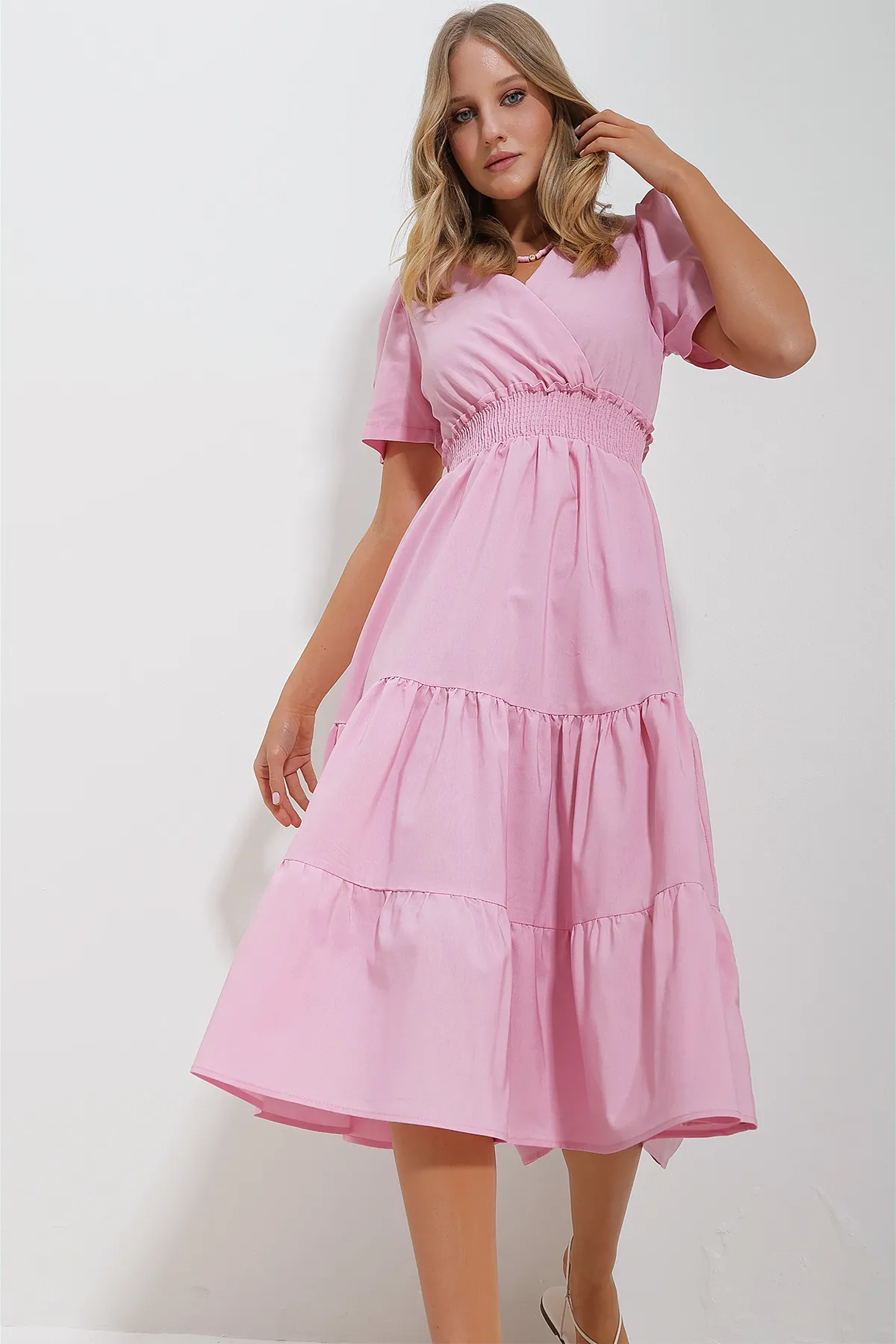 Trend Alaçatı Stili  Kleid - Rosa - A-Linie