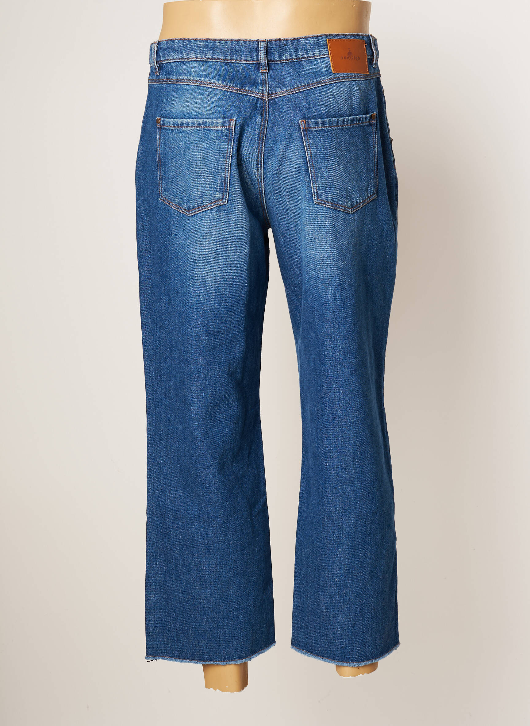One Step Jeans Coupe Droite Femme couleur bleu