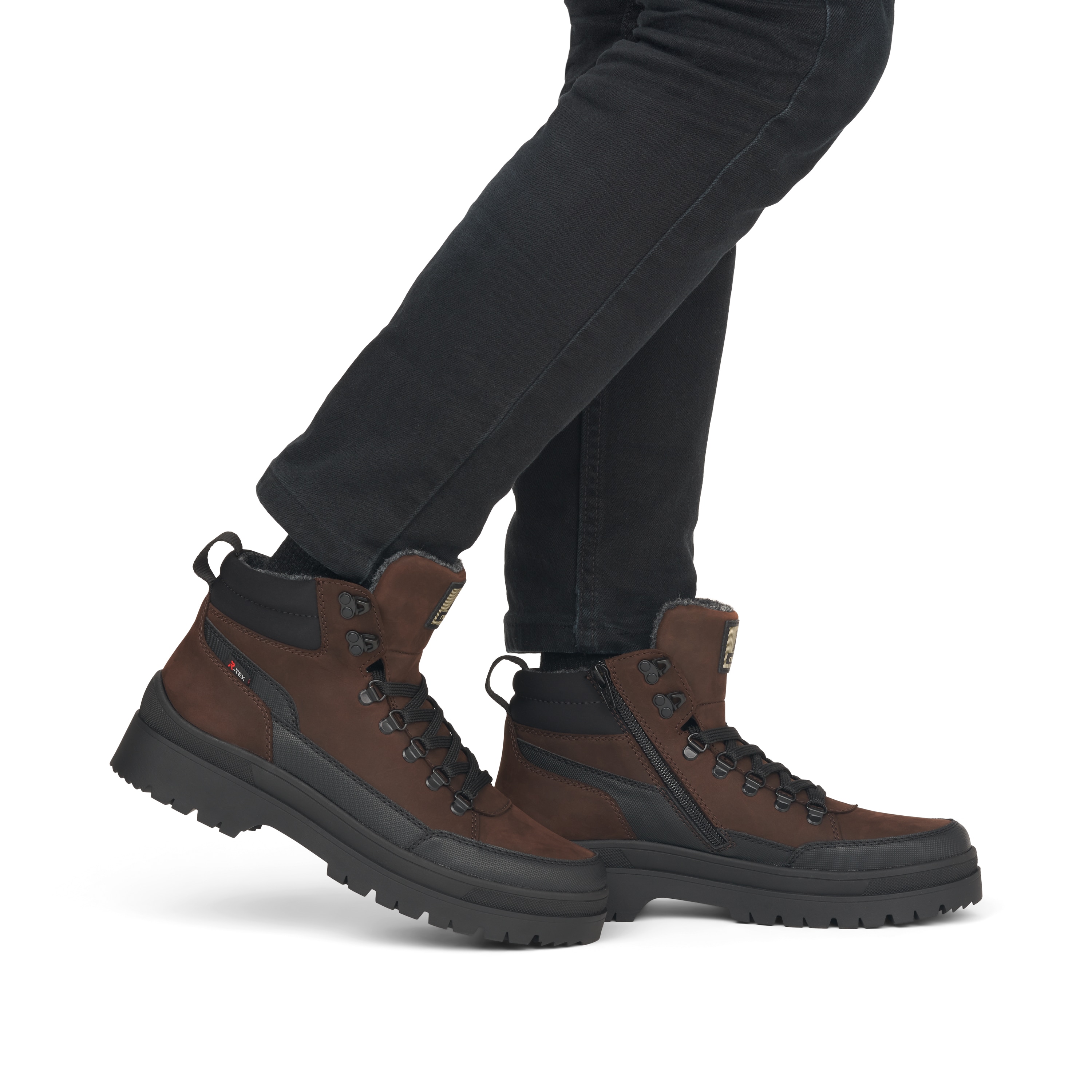 Rieker Herren Schnürstiefel nut-brown noir
