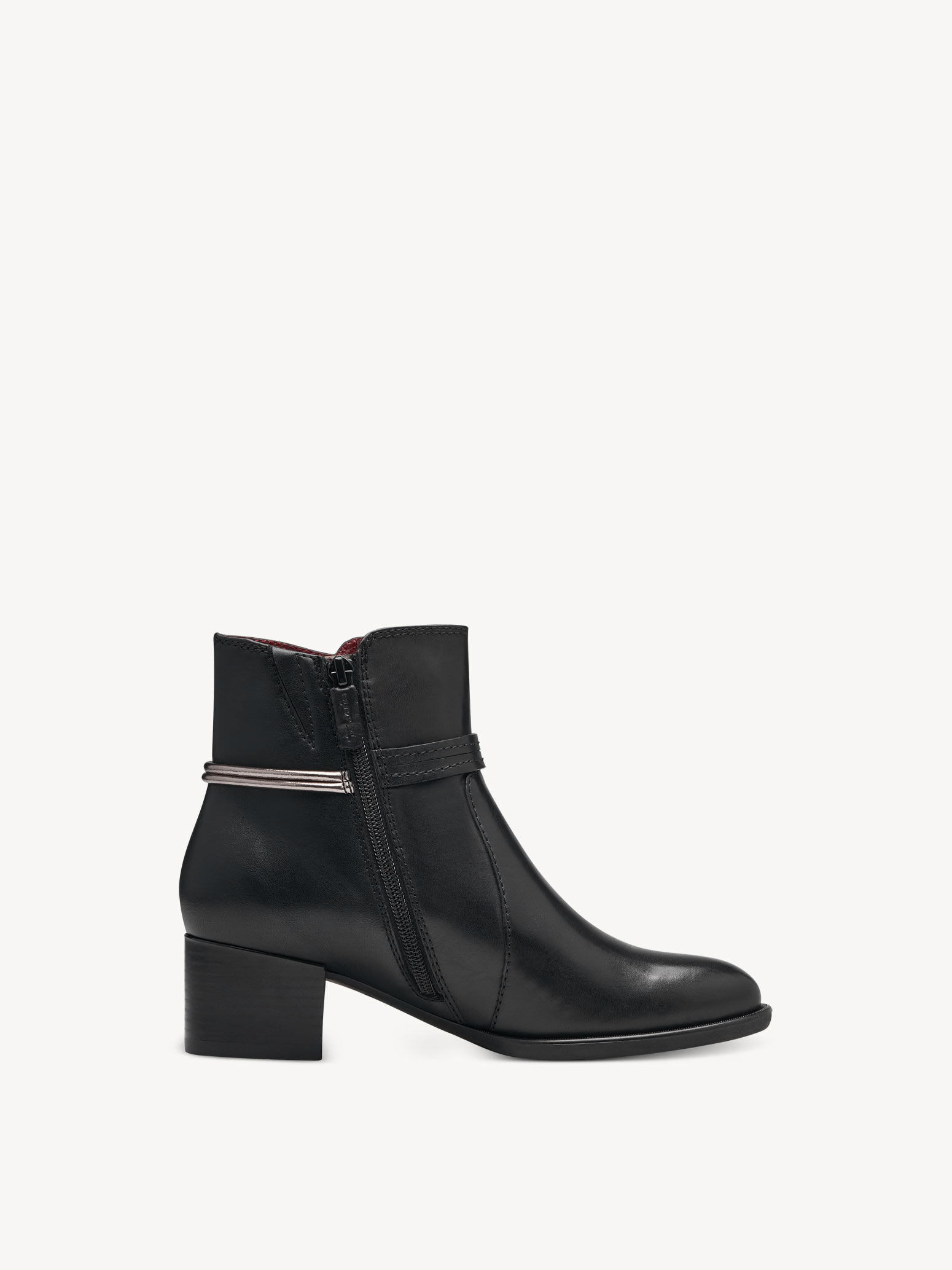 Bottine en cuir - noir