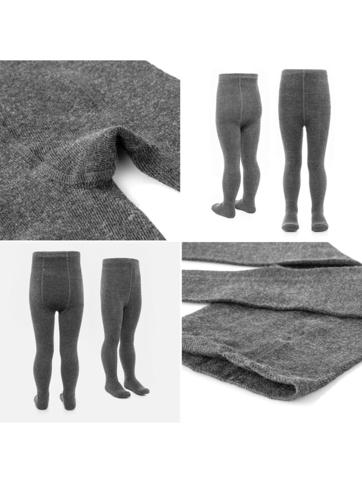 LaLoona Strumpfhose 2er Pack - Dunkelgrau - in grau günstig kaufen