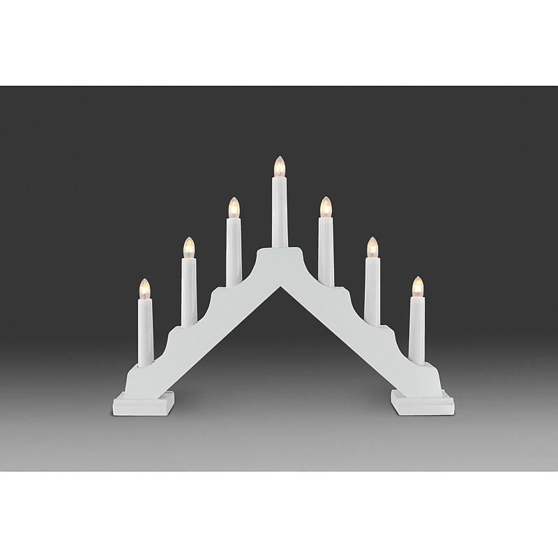 Light IT Adventsstake 7-armet, lys hvit