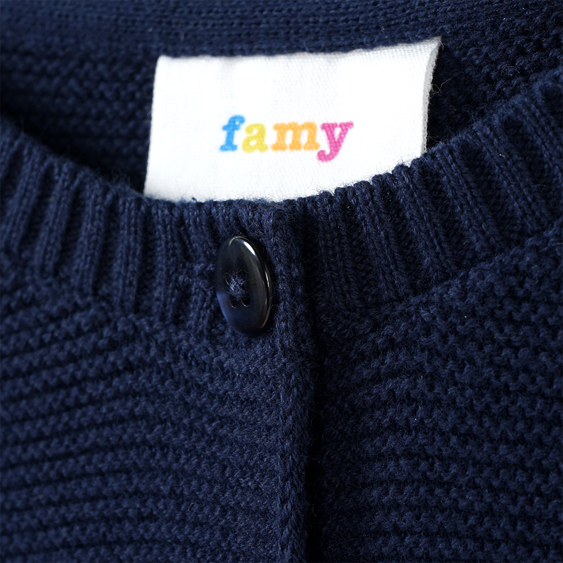 Mädchen Strickjacke mit bunten Ärmelbündchen