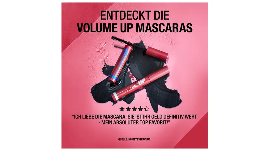 MANHATTAN COSMETICS Volume Up Mascara 8 ml 003 - Black Waterproof
