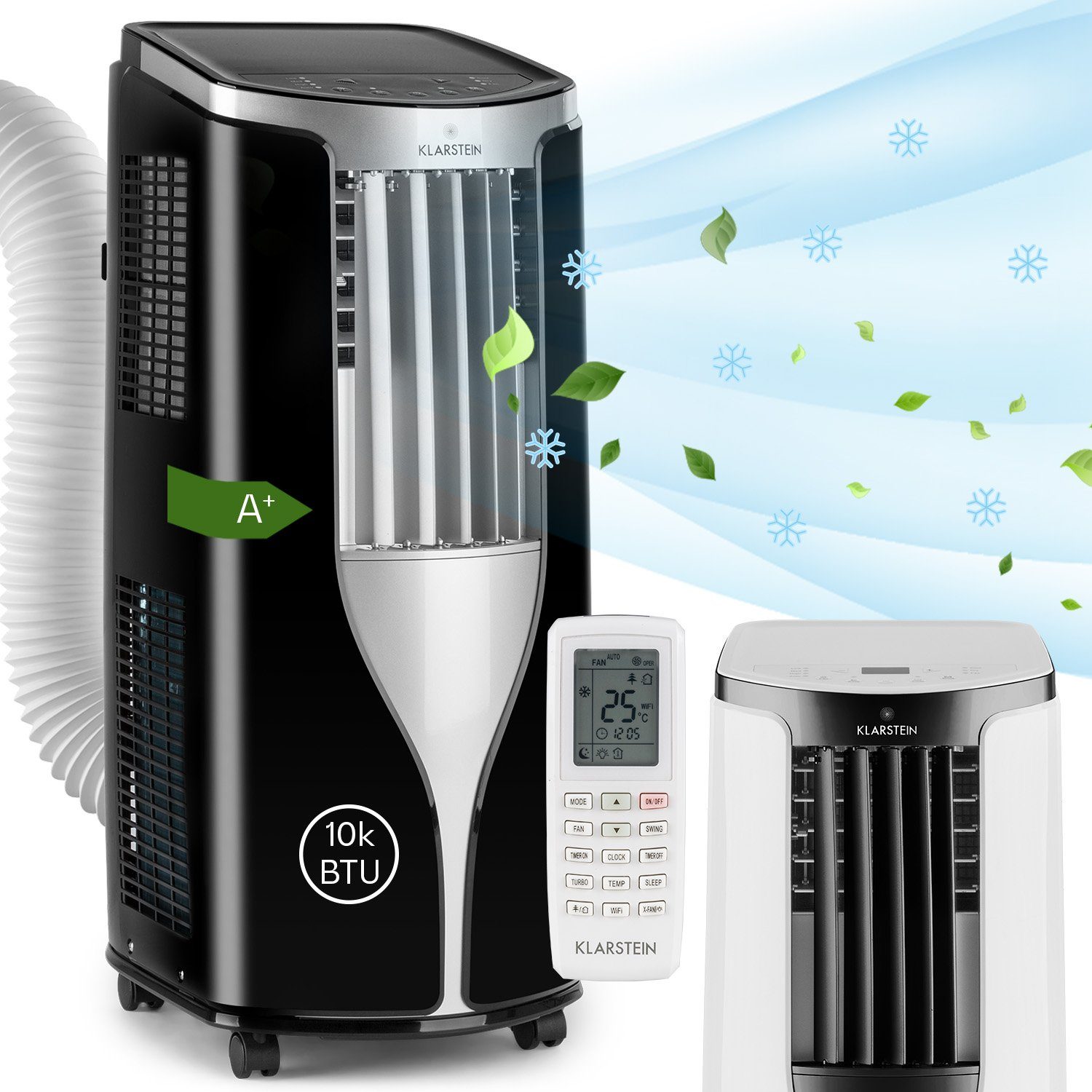 Klarstein Klimagerät New Breeze ECO, Klimagerät mobil Air Conditioner Kühlgerät Luftkühler