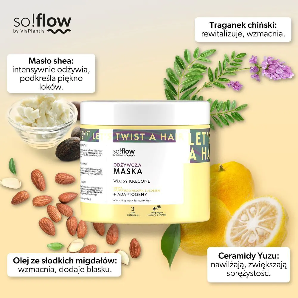 „So!Flow“ maitinamoji kaukė garbanotiems plaukams