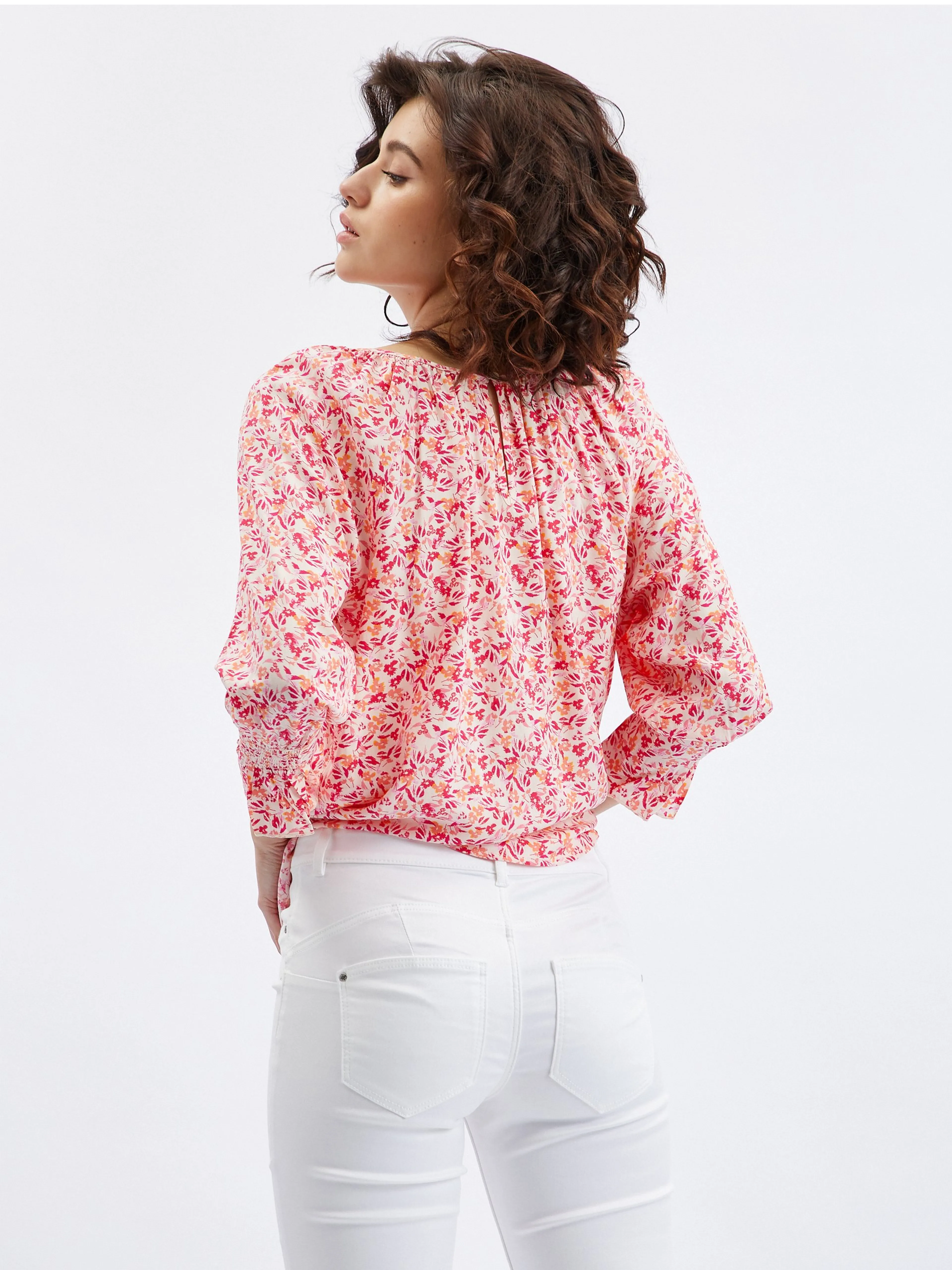 Rosa-orangefarbene Bluse ORSAY