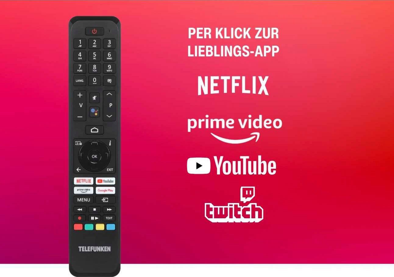 Telefunken D50V950M2CWH LED-Fernseher (126 cm/50 Zoll, 4K Ultra HD, Android TV, Smart-TV, Dolby Atmos,USB-Recording,Google Assistent,Android-TV)
