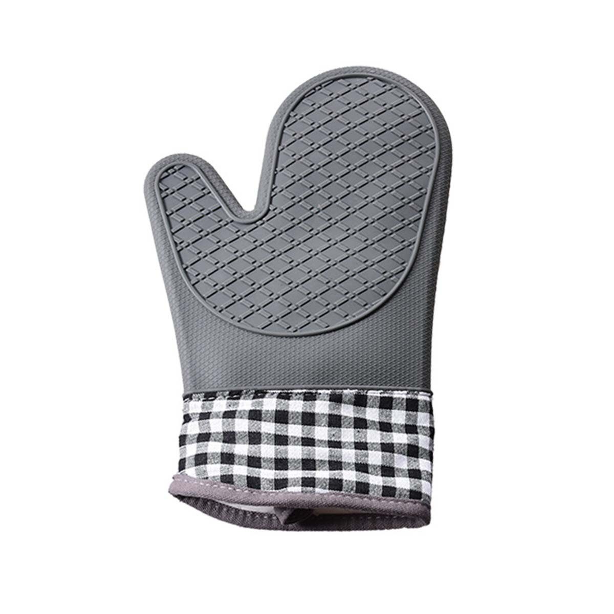 DRSEON Topfhandschuhe Ofenhandschuhe hitzebeständig rutschfeste Silikon, (2-tlg)