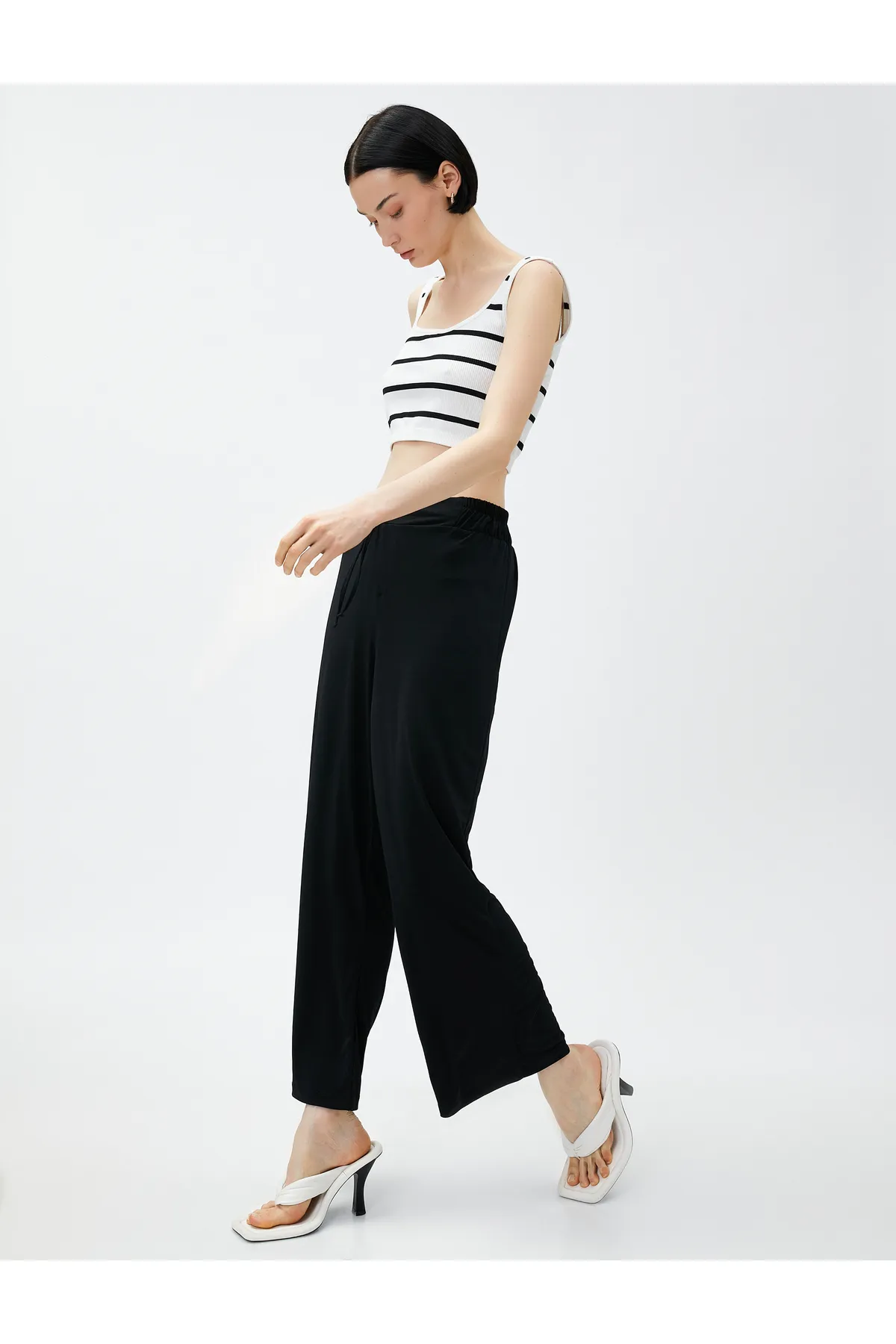 Koton  Hose mit weitem Bein und Bindebund