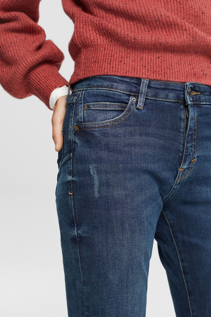 Jeans mit geradem Bein und mittlerer Bundhöhe