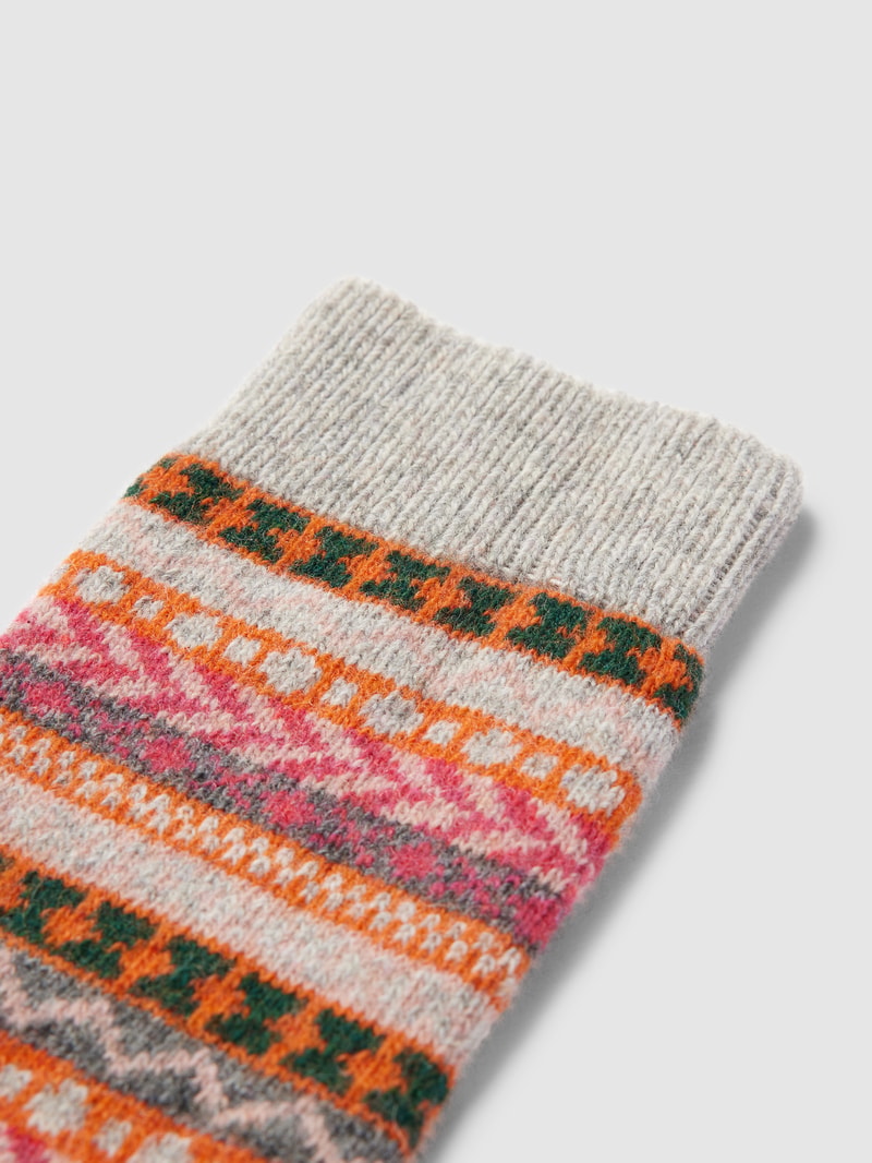 Socken mit Allover-Muster in orange