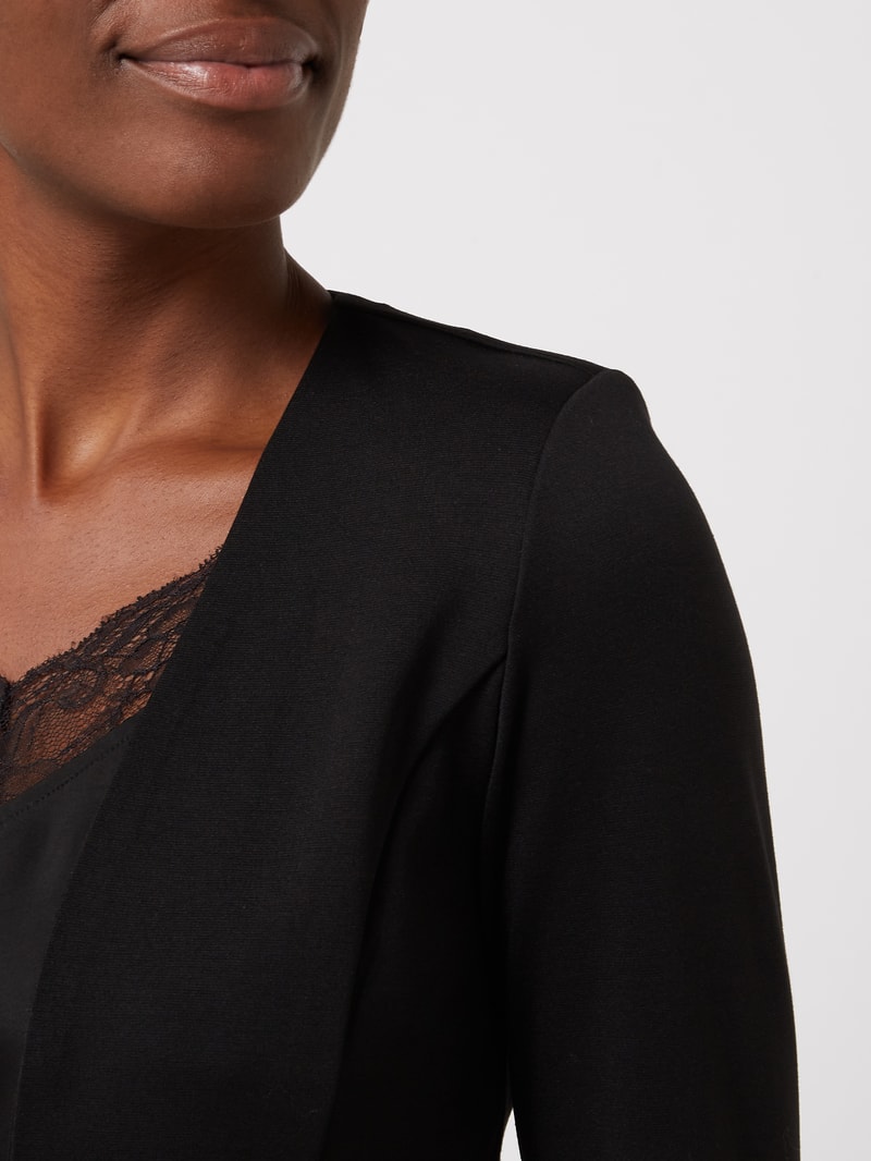 Kurzblazer mit Viskose-Anteil Modell 'Kate' in schwarz