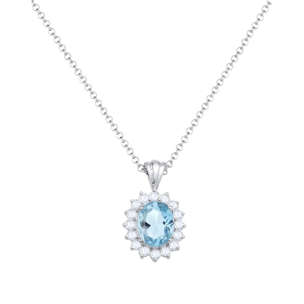 Elli Elli Collier Topas Edelsteine 925 Sterling Silber collier