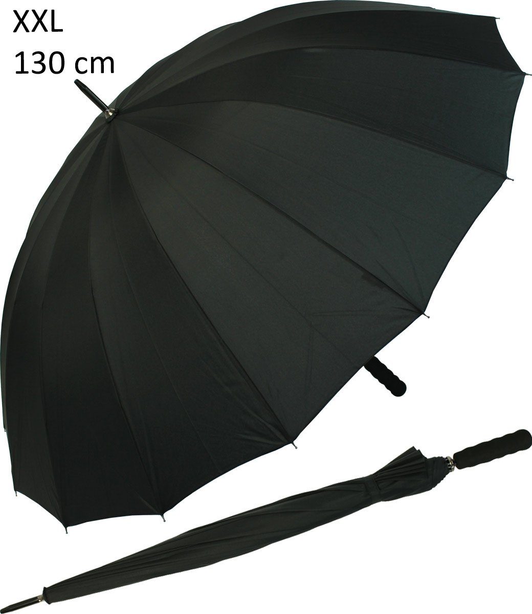 iX-brella Langregenschirm leichter Fiberglas Golf-Partnerschirm XXL 16teilig, riesengroß