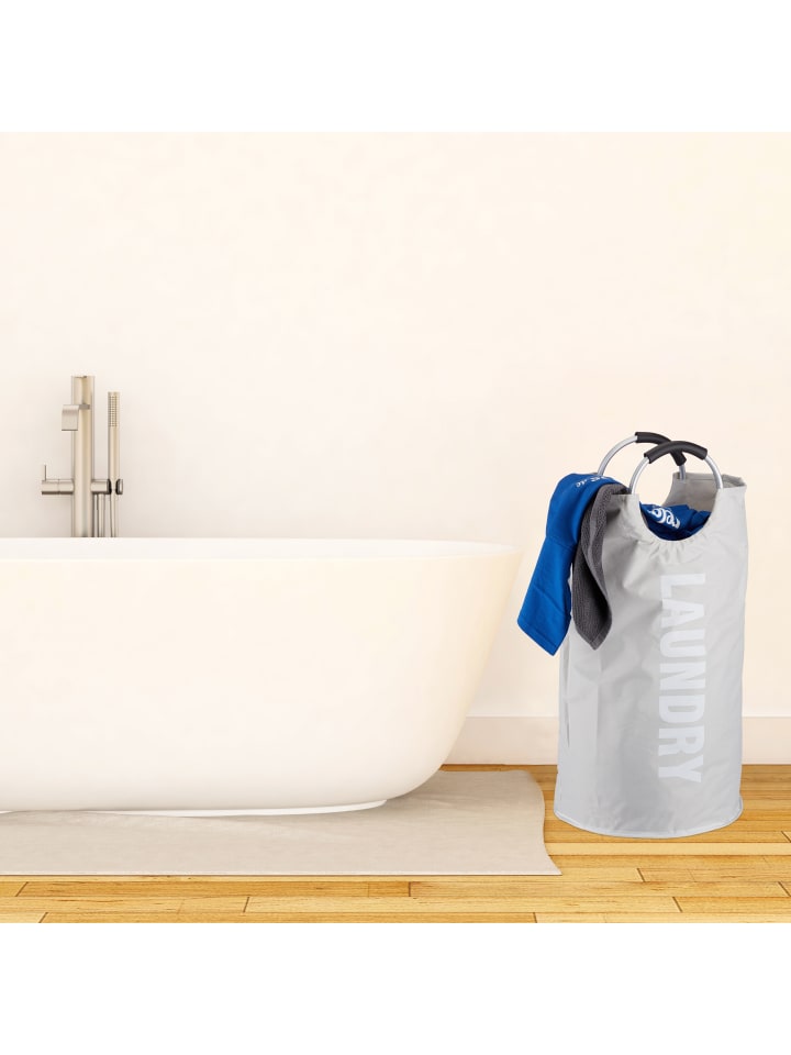 relaxdays Wäschekorb in Weiß - (H)70 x Ø 38 cm günstig kaufen onesize